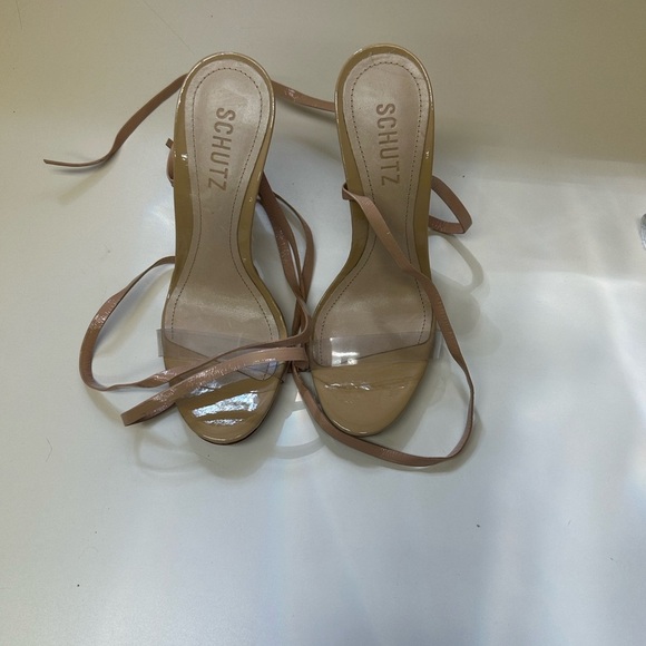SCHUTZ Women's Beige Strappy Heels - Picture 1 of 8